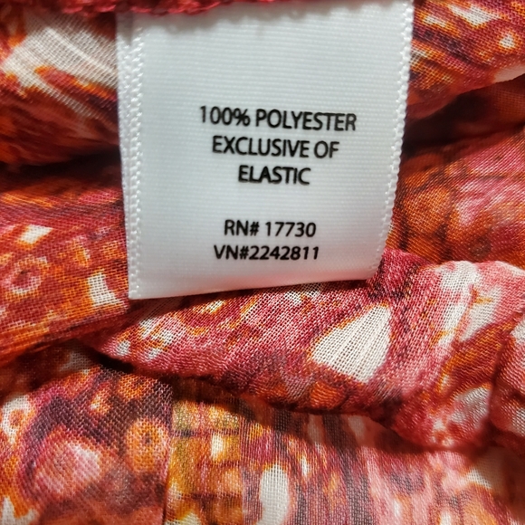 Pure Energy Size 4X Plus Smocked Babydoll Sheer Kimono Sleeve Top Blouse - Picture 11 of 11